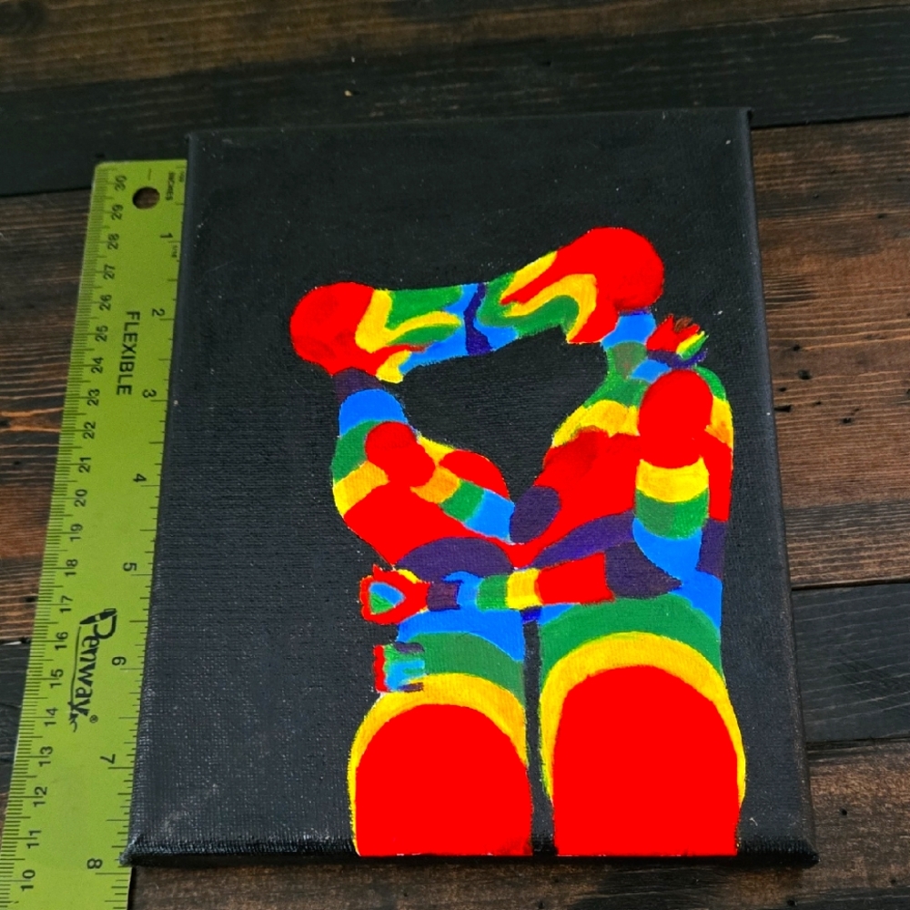 LOCAL YOUNG ARTIST JA Abstract Colorful Canvas 🎨 ART